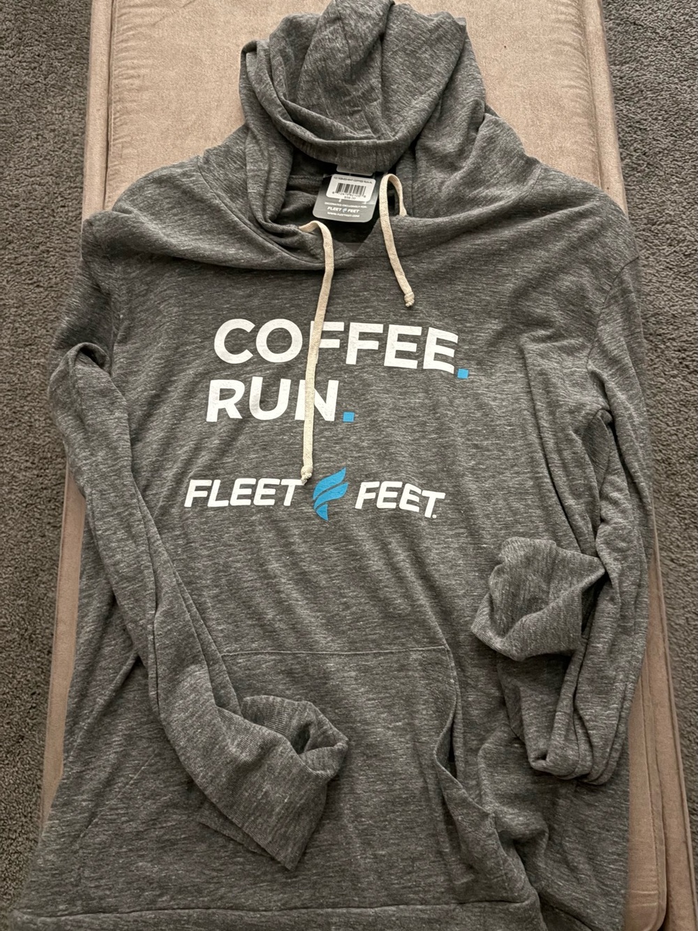 Women’s Fleet Feet Exclusive Gray 'Coffee Run' Hoodie